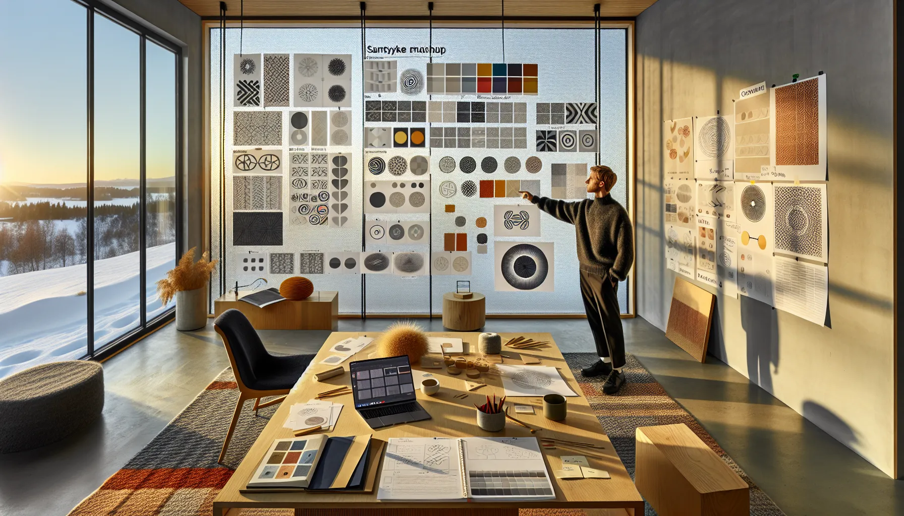 Hvordan bruke kulturelle referanser i logodesign uten å støte noen 3 Oslo design team consults sámi advisor while mapping cultural logo references.