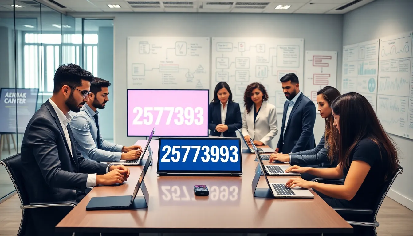 diverse team collaborating over data analysis in a modern office.