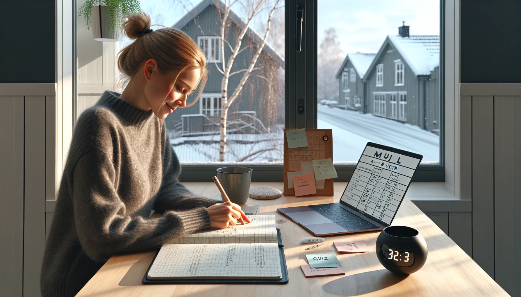 Hvordan finne gratis kurs som gir verdi 2 Norwegian learner planning valuable free courses with goals, results, and time blocks.