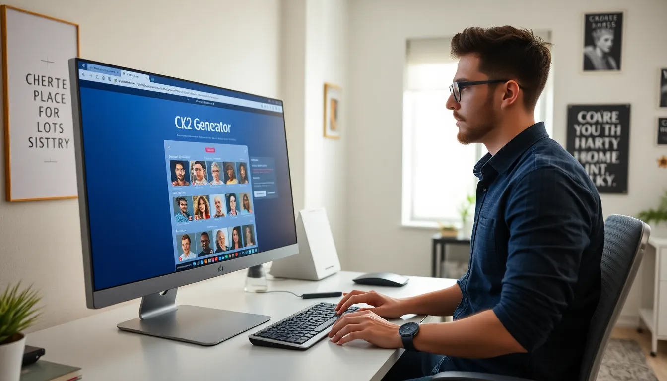 A professional using CK2 Generator in a modern home office.