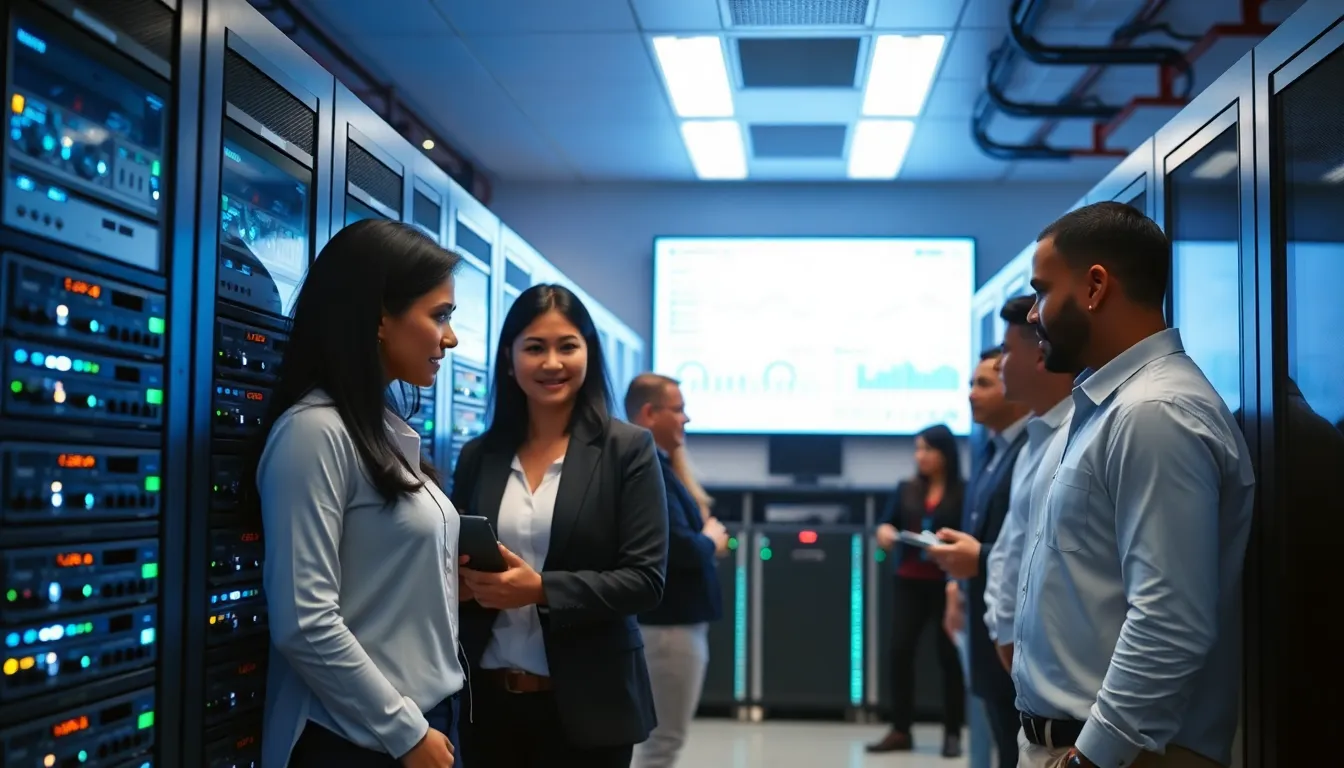 IT professionals configuring servers for V Rising hosting.