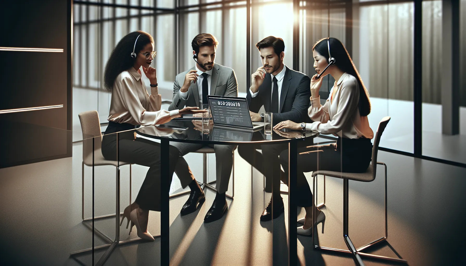 professionals discussing a call from the number 8332128510.