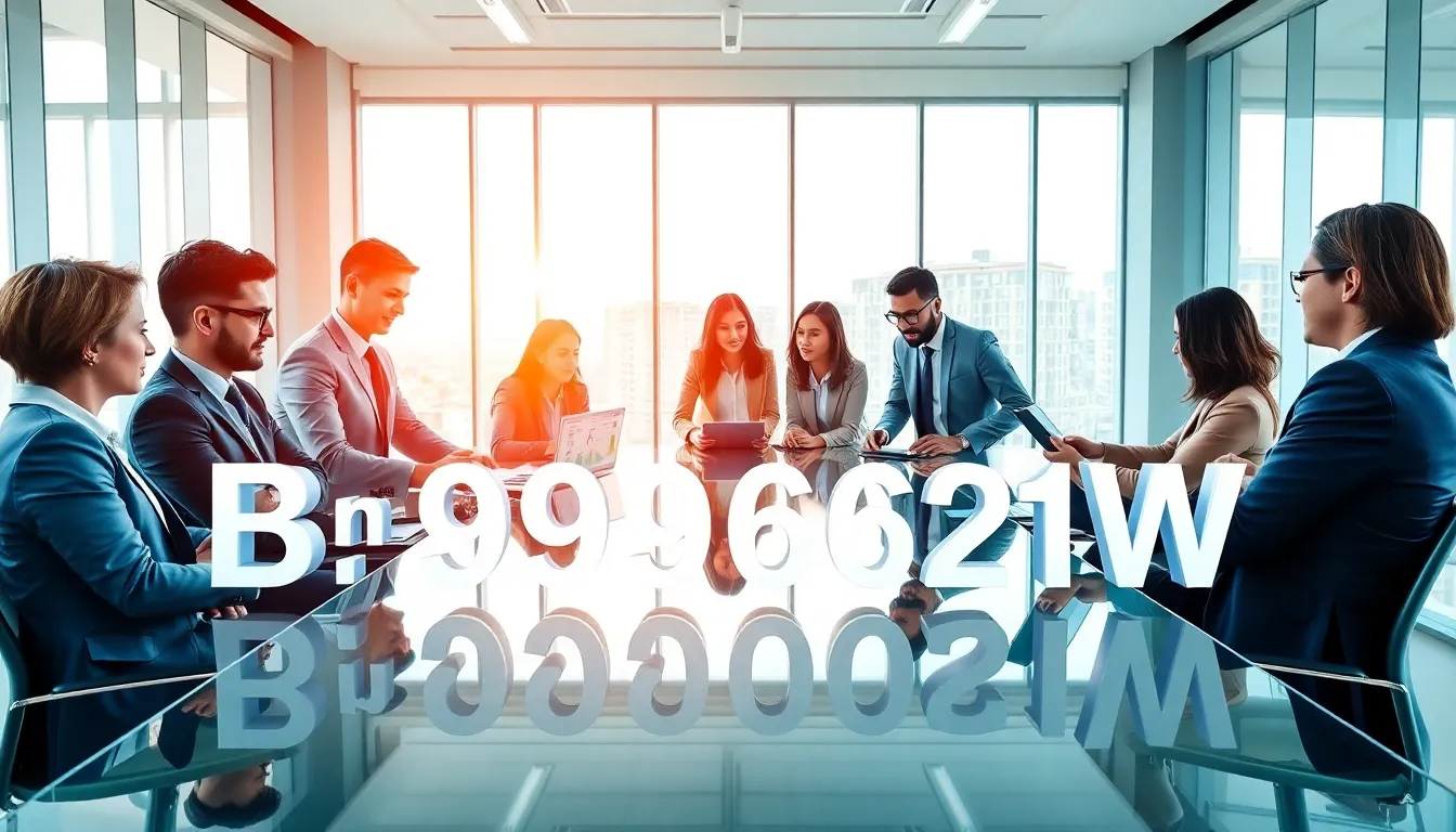 diverse professionals collaborating in a modern office setting.