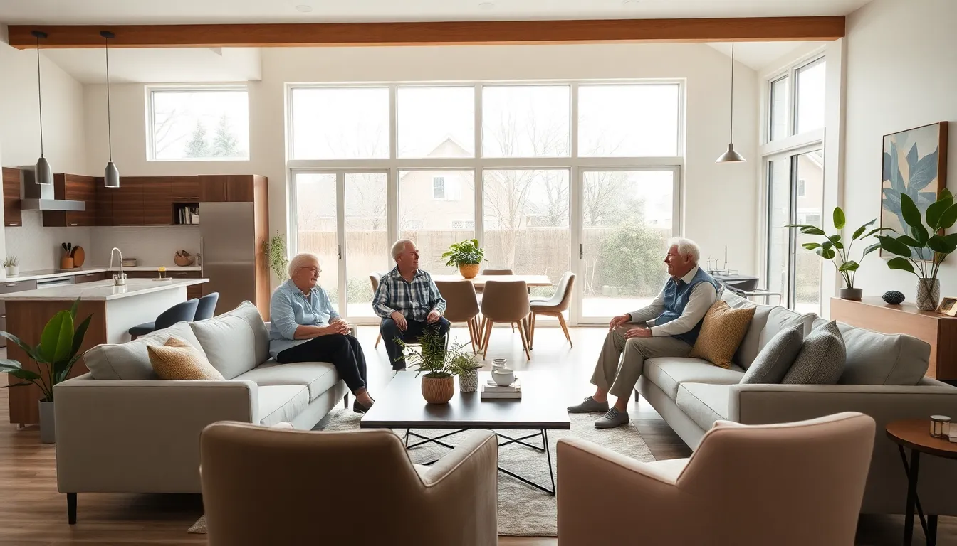 modern, inviting living space designed for retirees with open layout.