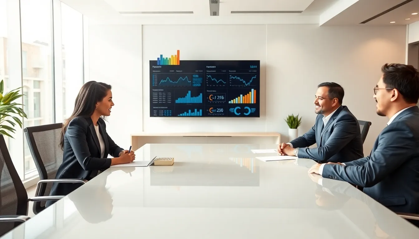 diverse team collaborating in a modern office space.