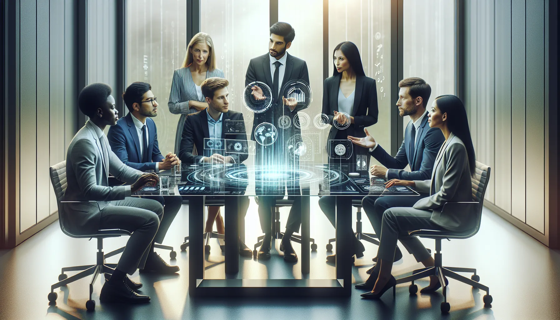 diverse team discussing future trends in HLNACLRK technologies.