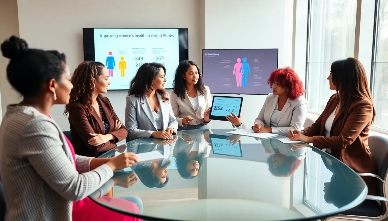 diverse women health partners collaborating in a modern healthcare setting.