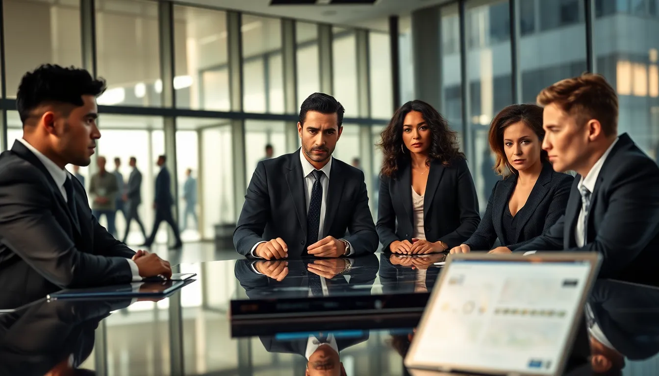 diverse team of agents discussing strategy in a modern office.