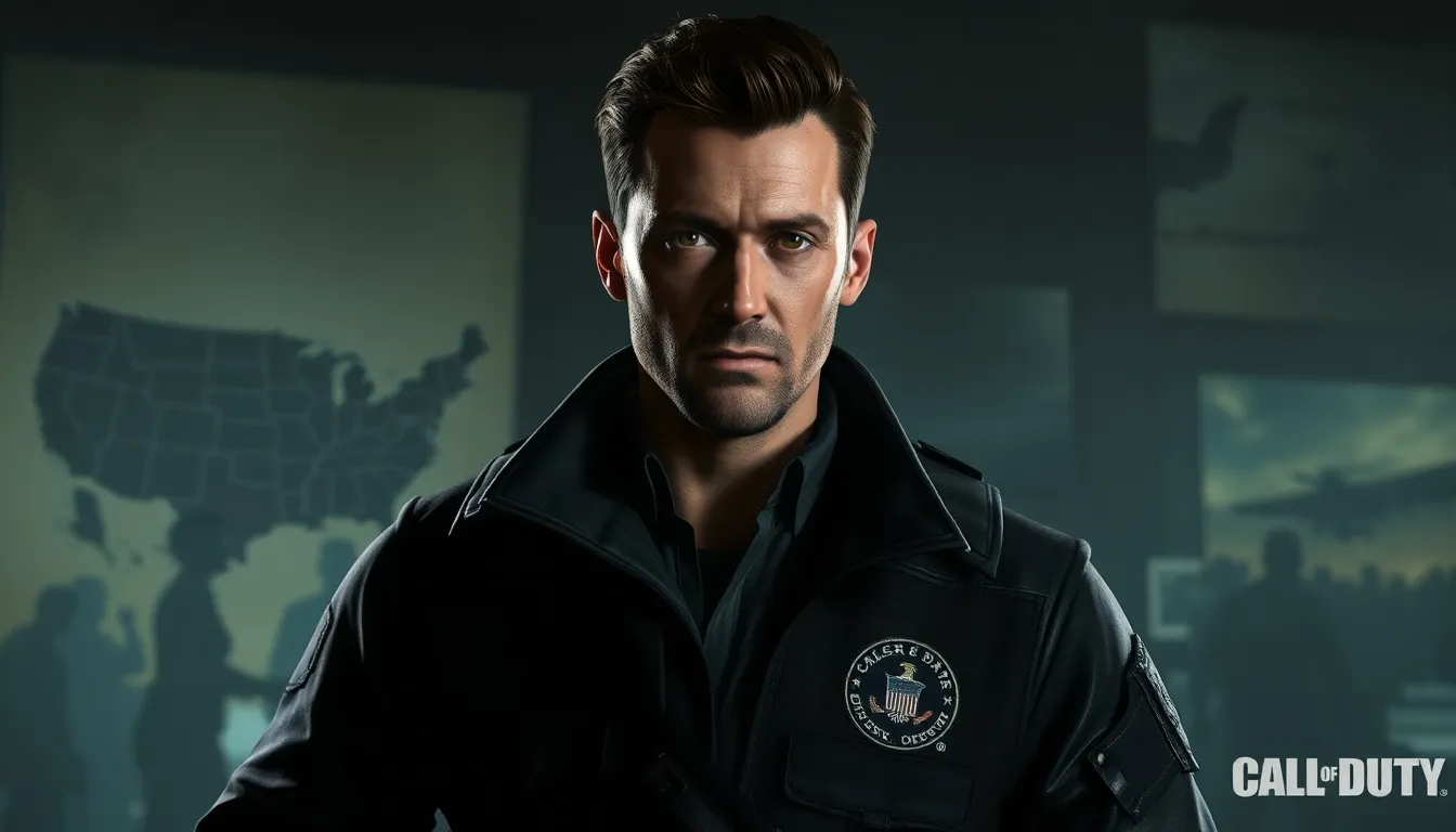 Adler from Call of Duty in a tense battlefield setting.