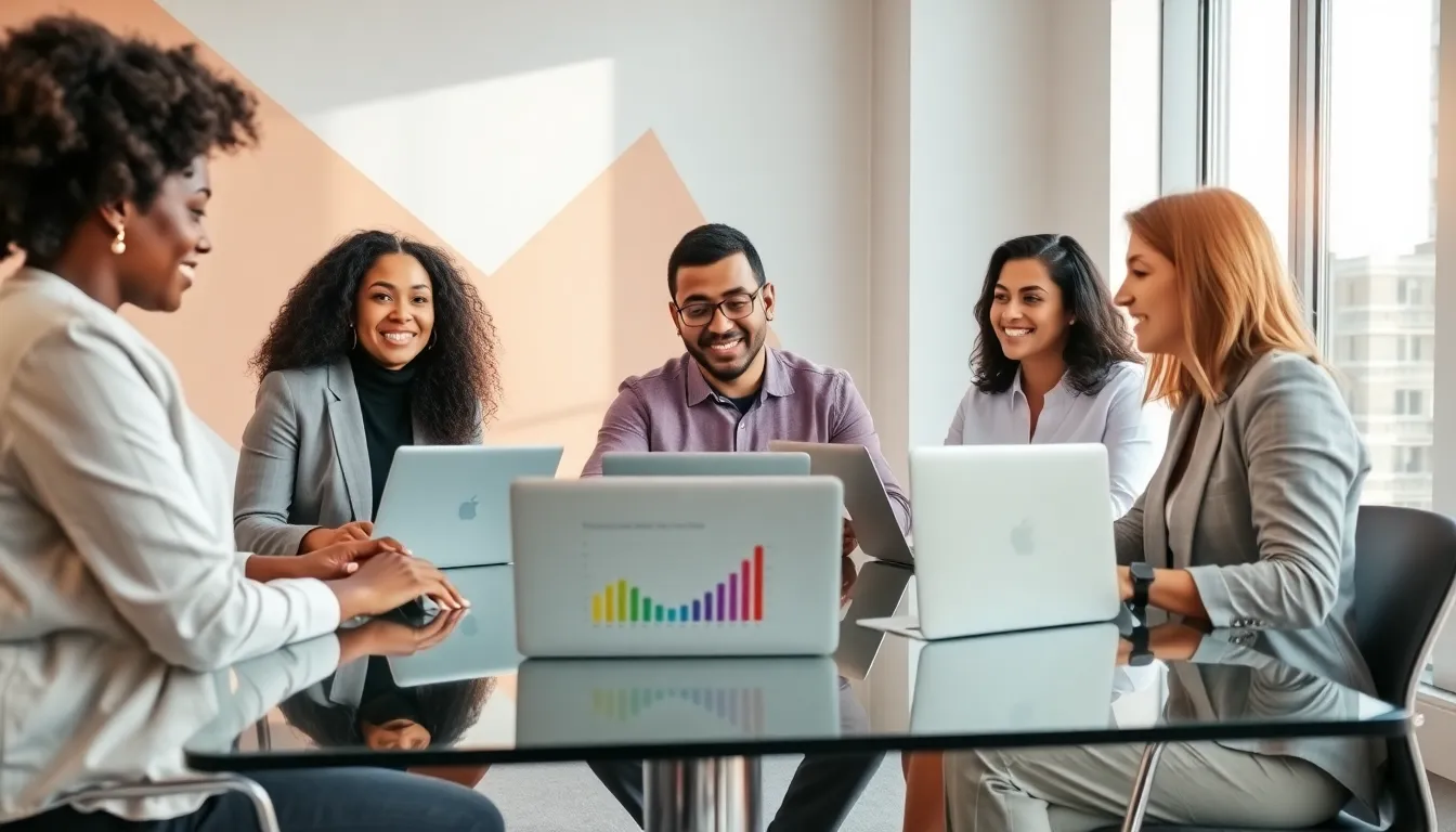 diverse team discussing cultural significance in a modern office