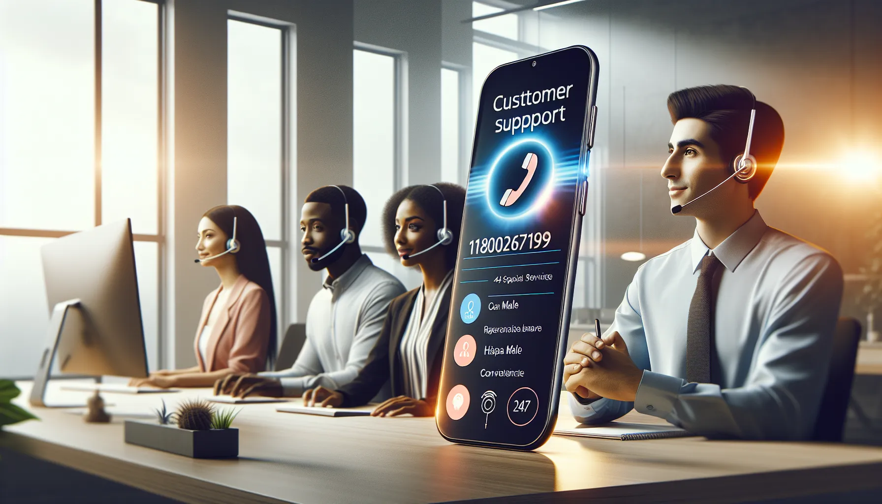 customer service team ready to assist with hotline services.