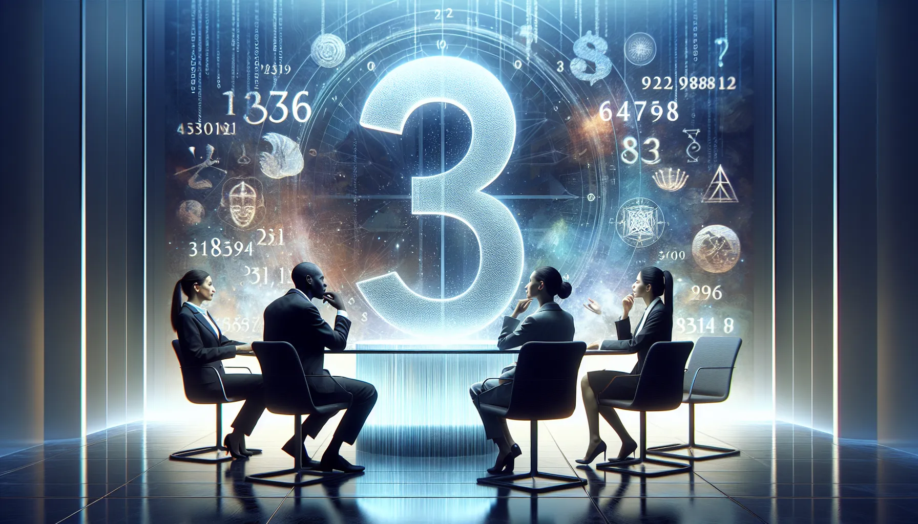 professionals discussing the significance of the number 9512228662 in an office.