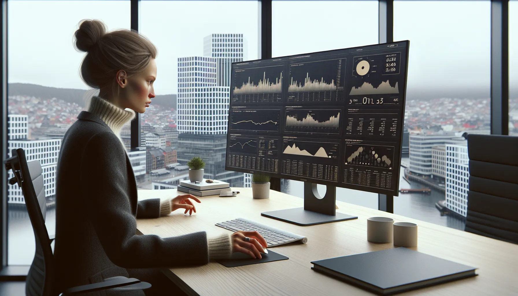 De beste strategiene for å håndtere økonomiske kriser 2 Norwegian cfo reviews financial crisis dashboard with red liquidity and risk alerts.