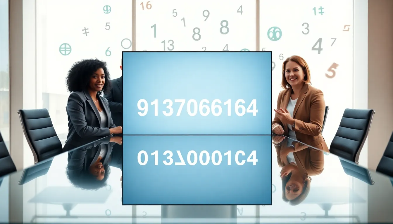 diverse team discussing the significance of the number 9137036164.
