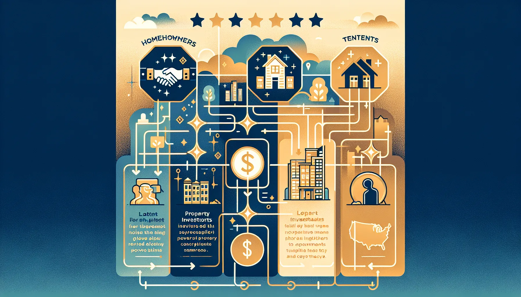 infographic showing satisfied clients of a local property team