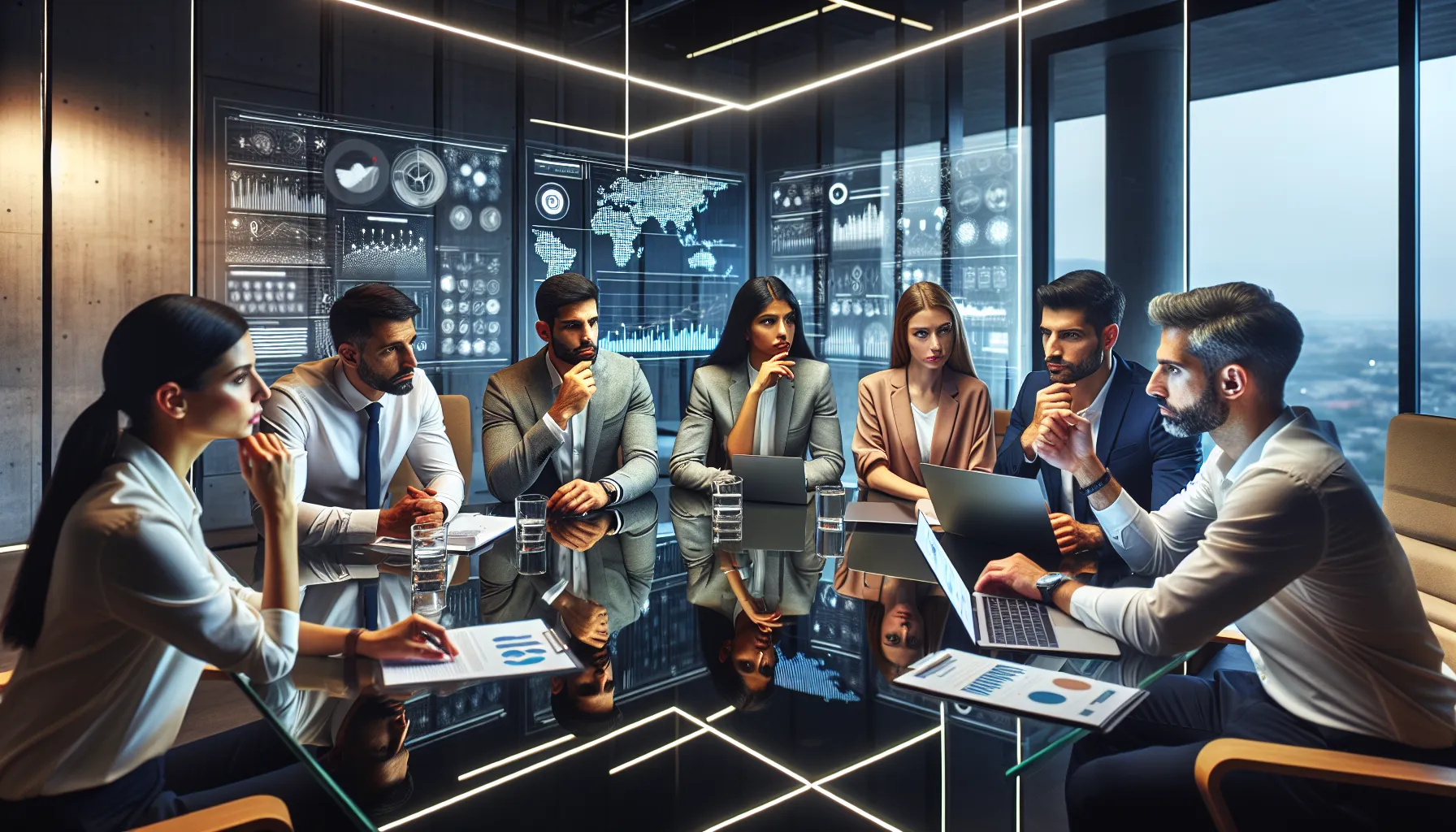 diverse team discussing challenges of Agacik2803 in a modern office.