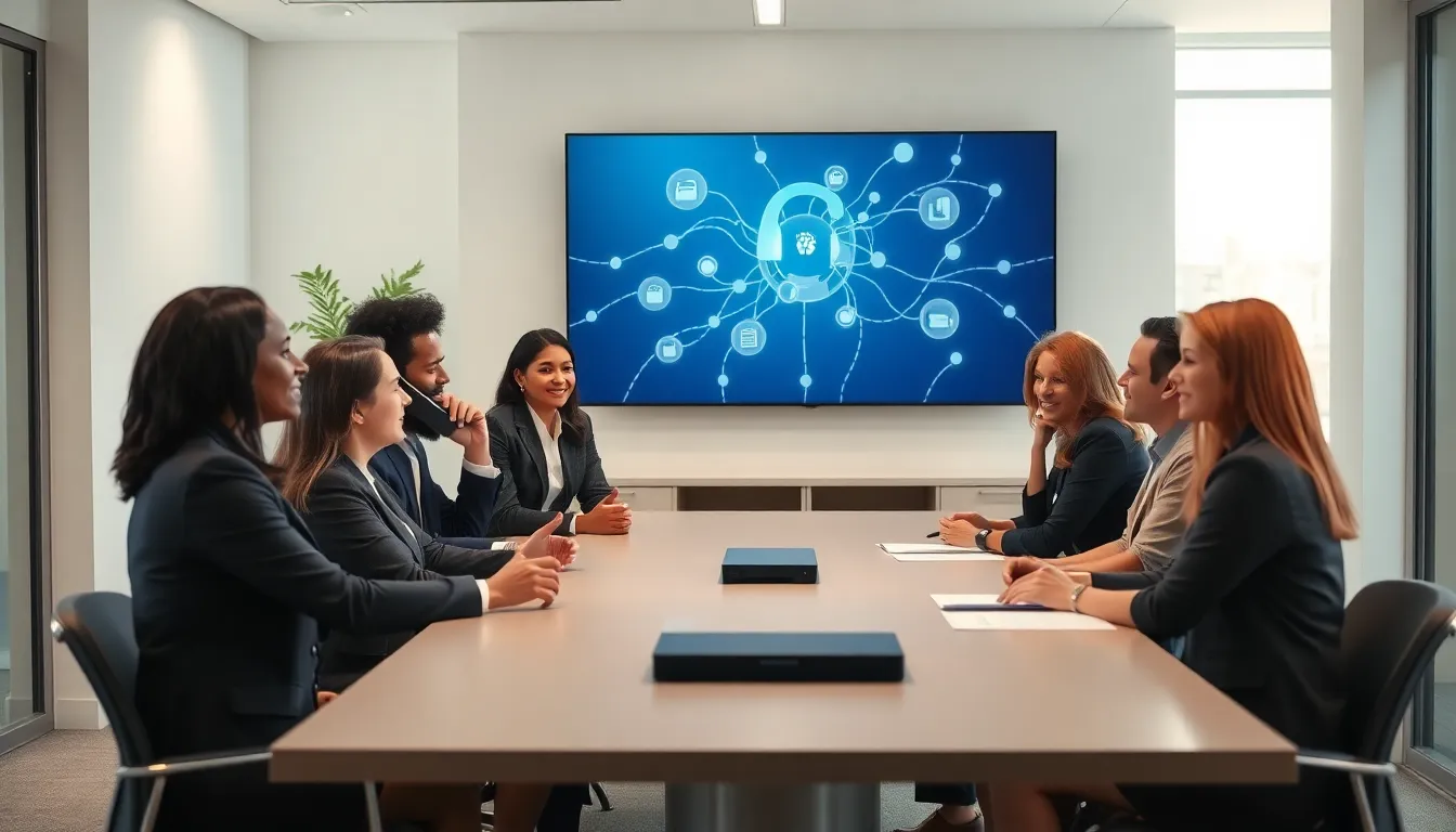 diverse team discussing communication challenges in a modern office.