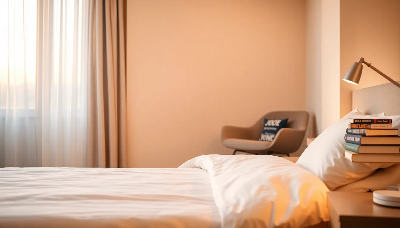 calm bedroom scene promoting quality sleep.