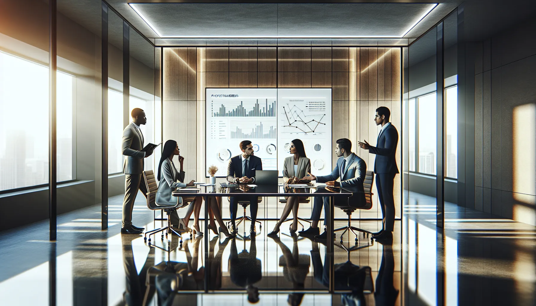 diverse team discussing phone number misconceptions in a modern office.