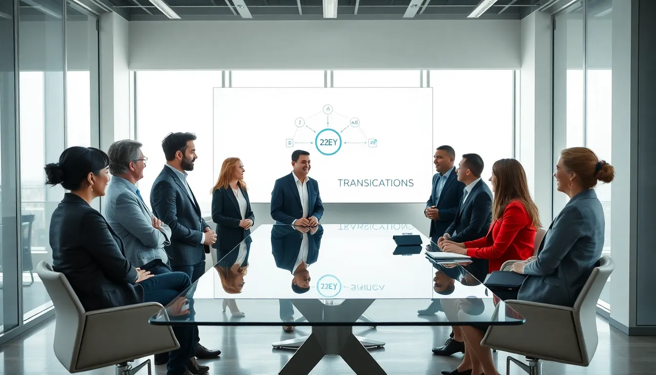 diverse professionals collaborating in a modern office.