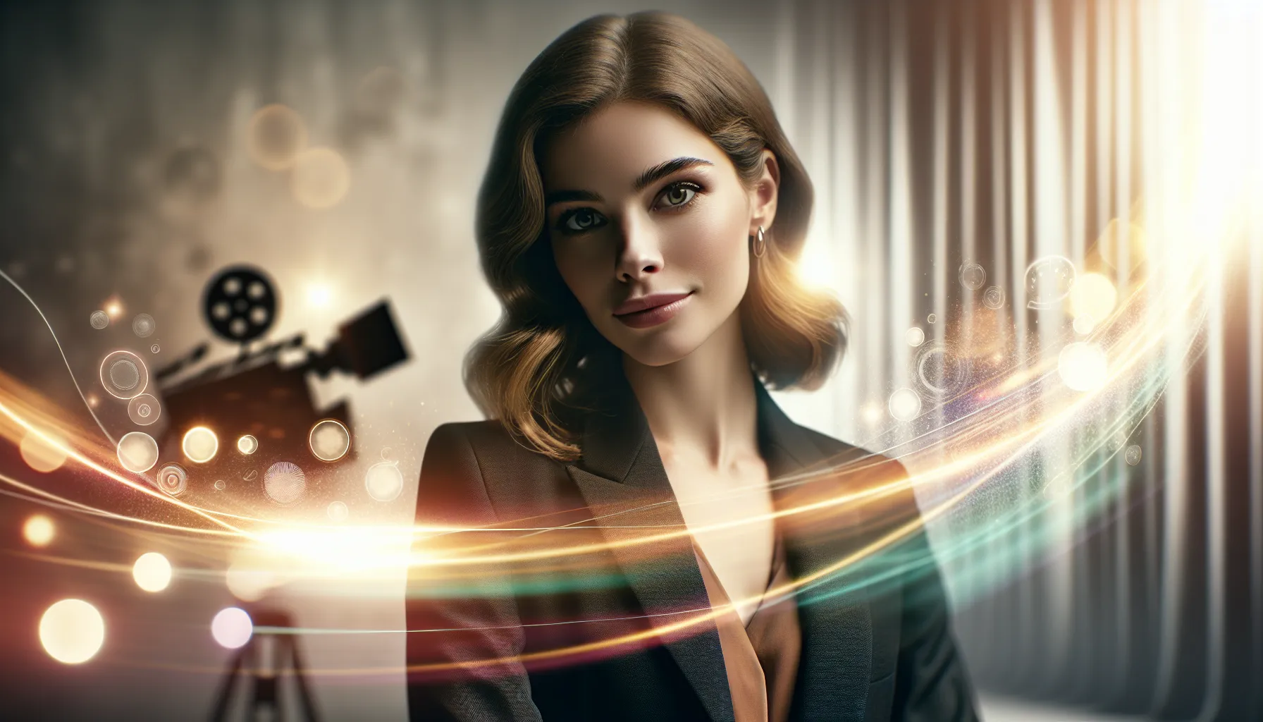 Keeley Colbran, a young actress, confidently posing in a modern studio.