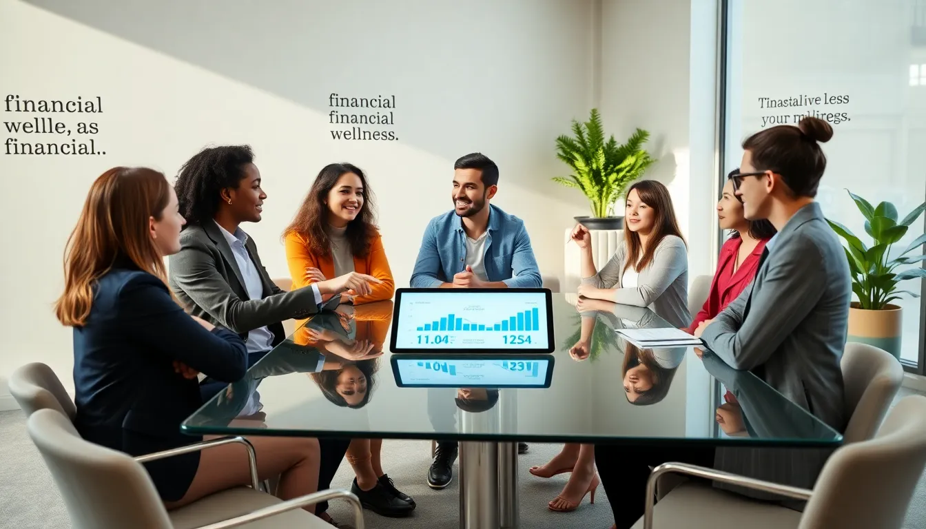 diverse group of millennials discussing financial strategies in a modern office.