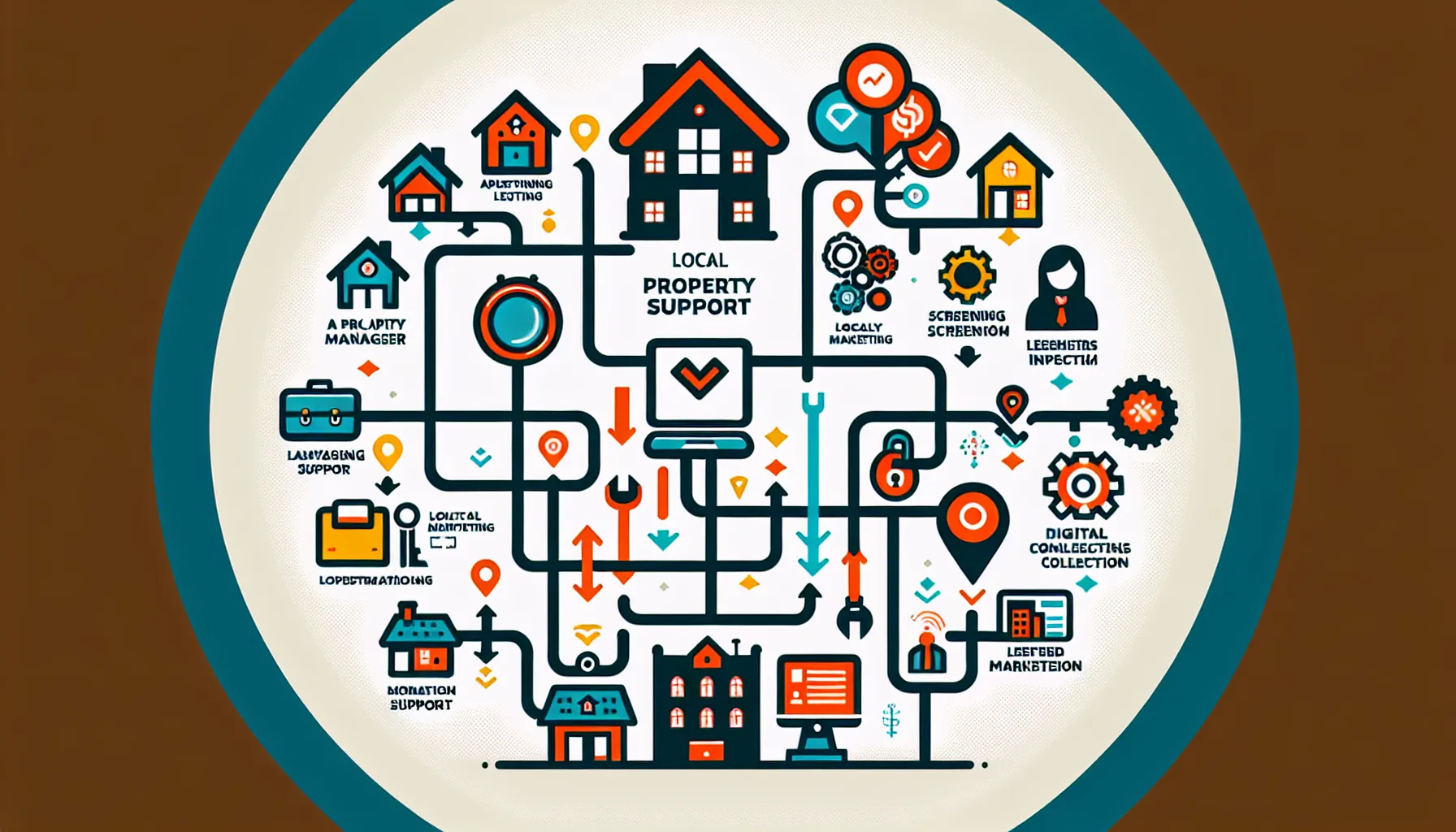 illustration of local support services for property investors