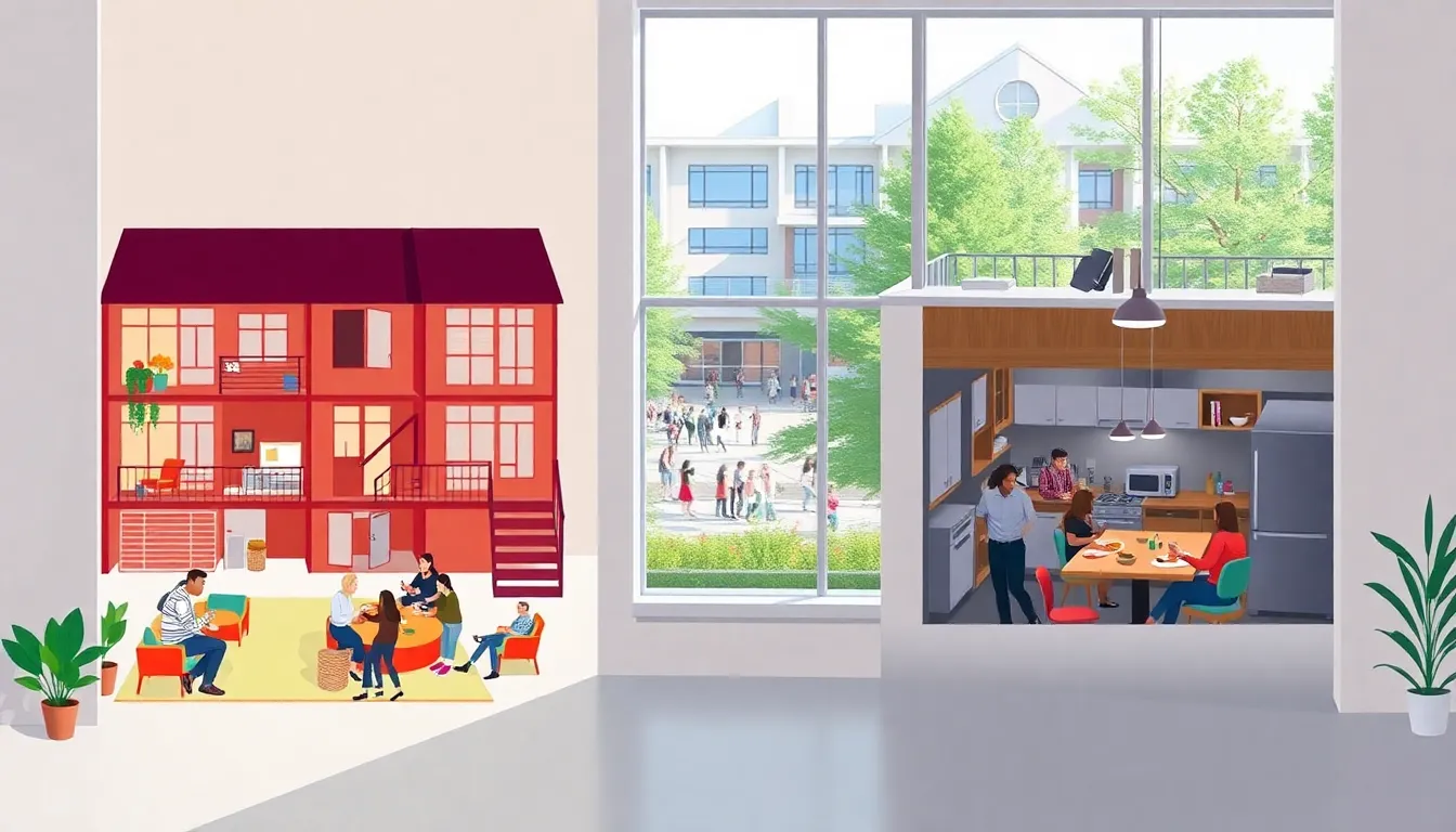 students in diverse housing settings at Georgia State University.