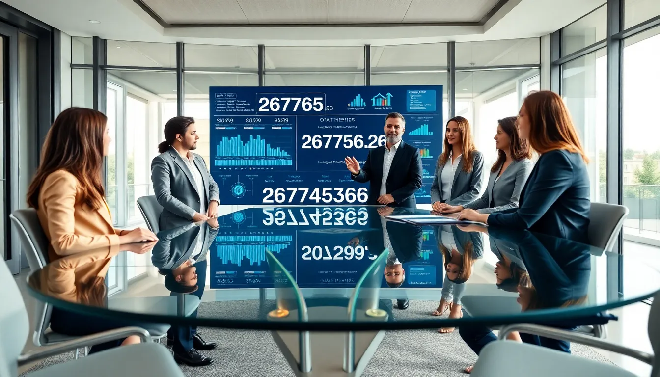 diverse professionals discussing telecommunications data in a modern office.