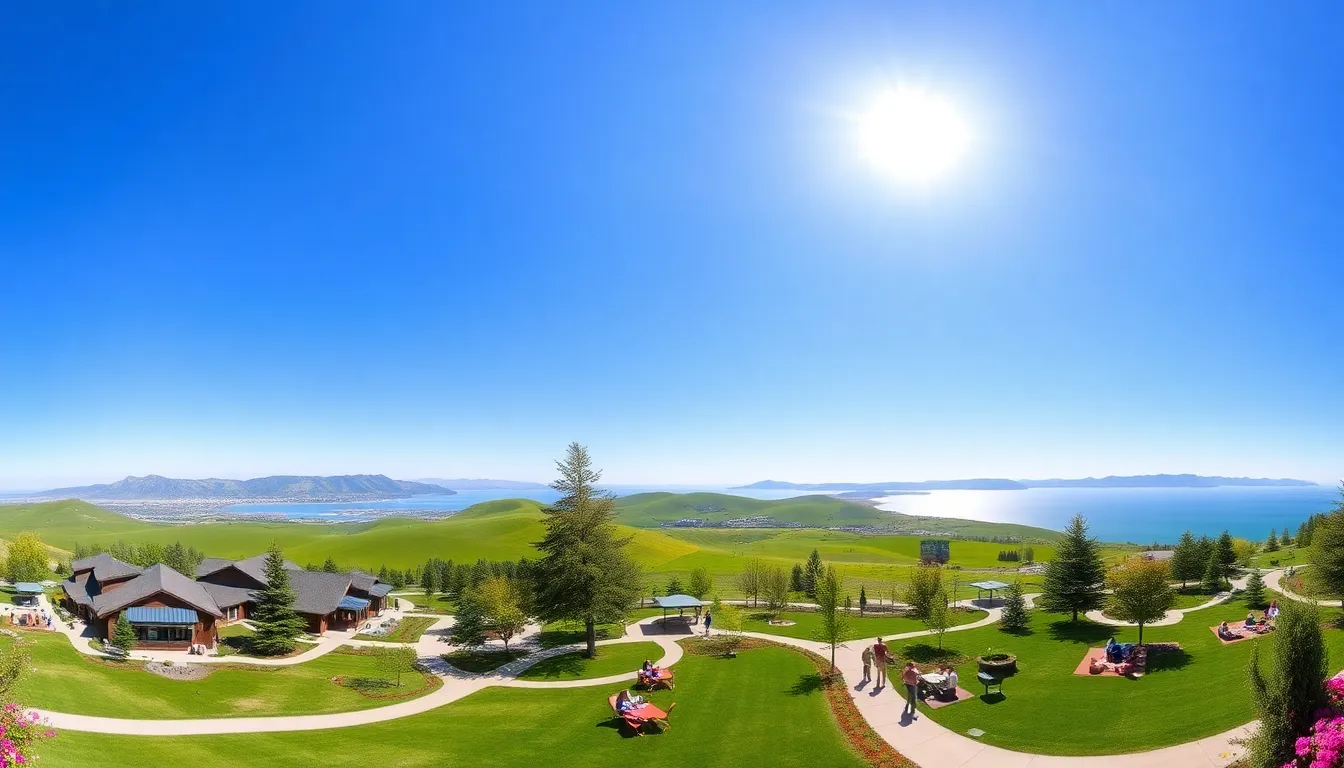 outdoor resort scene at Sun Outdoors Garden City, Utah.