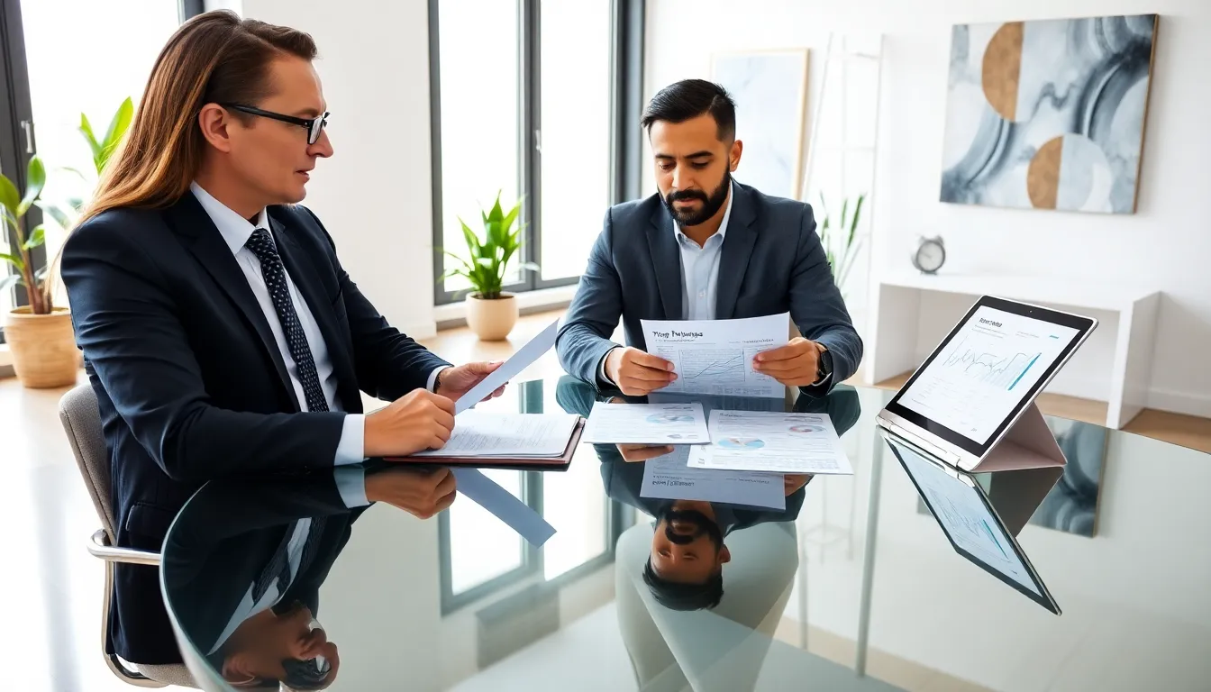 financial advisor discussing tax planning strategies with a couple.