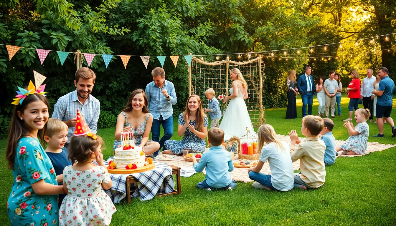 diverse group celebrating a budget-friendly outdoor event.