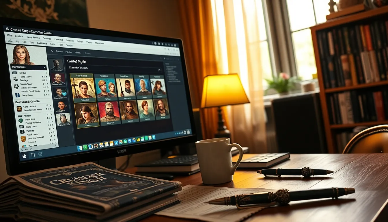 A close-up of CK2Generator on a computer screen in a cozy office.