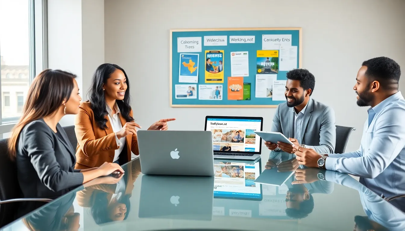 diverse team collaborating on budget-friendly community events planning.