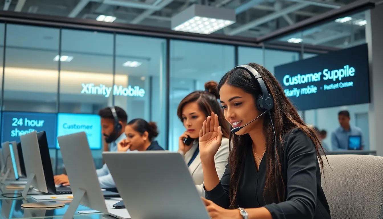 diverse team providing customer support in a modern office.