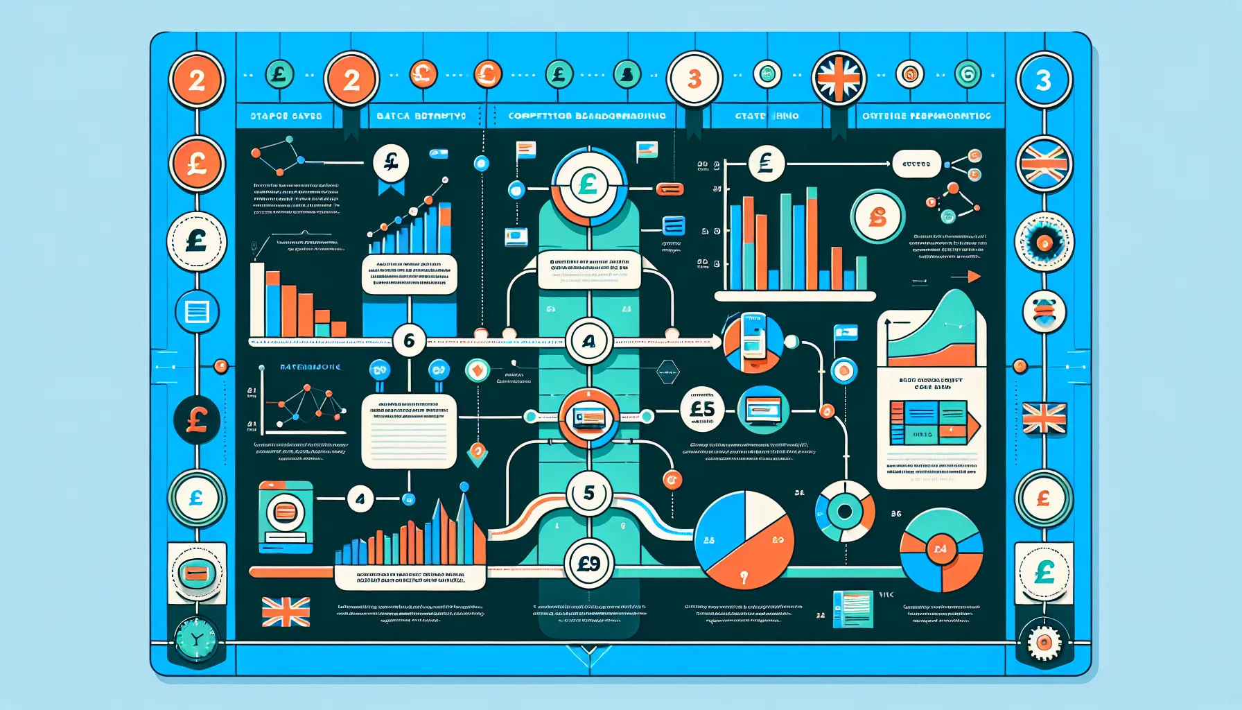 UK-focused process infographic for data-backed keyword strategy and E-E-A-T content planning.