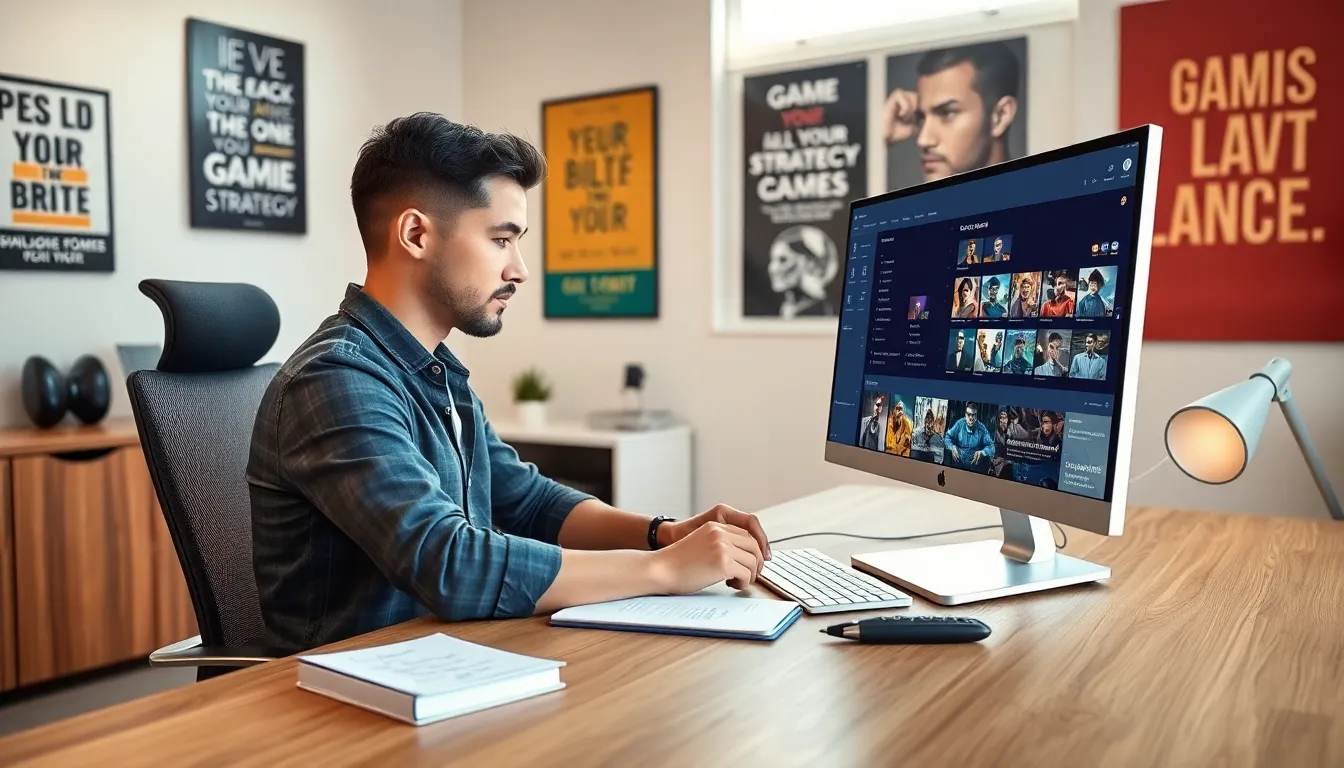 A professional using CK2Generator on a desktop in a modern office.