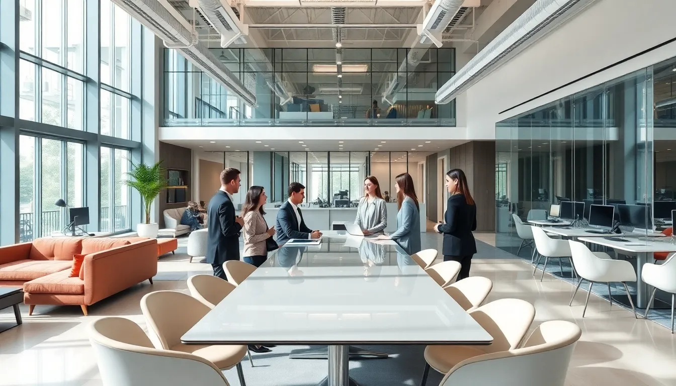 modern office showcasing effective internal architecture design.