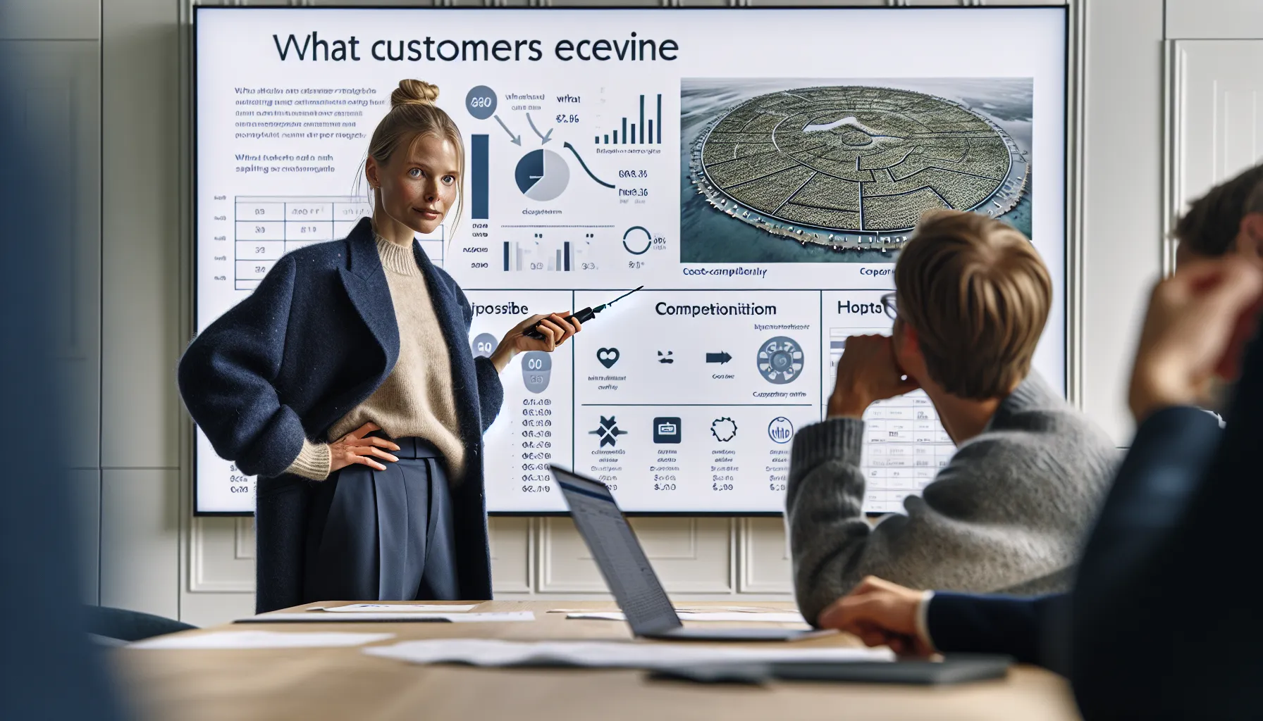 Slik skaper du en vinnende pitch for investorer 3 Founder presents a clear value proposition slide to investors in oslo.