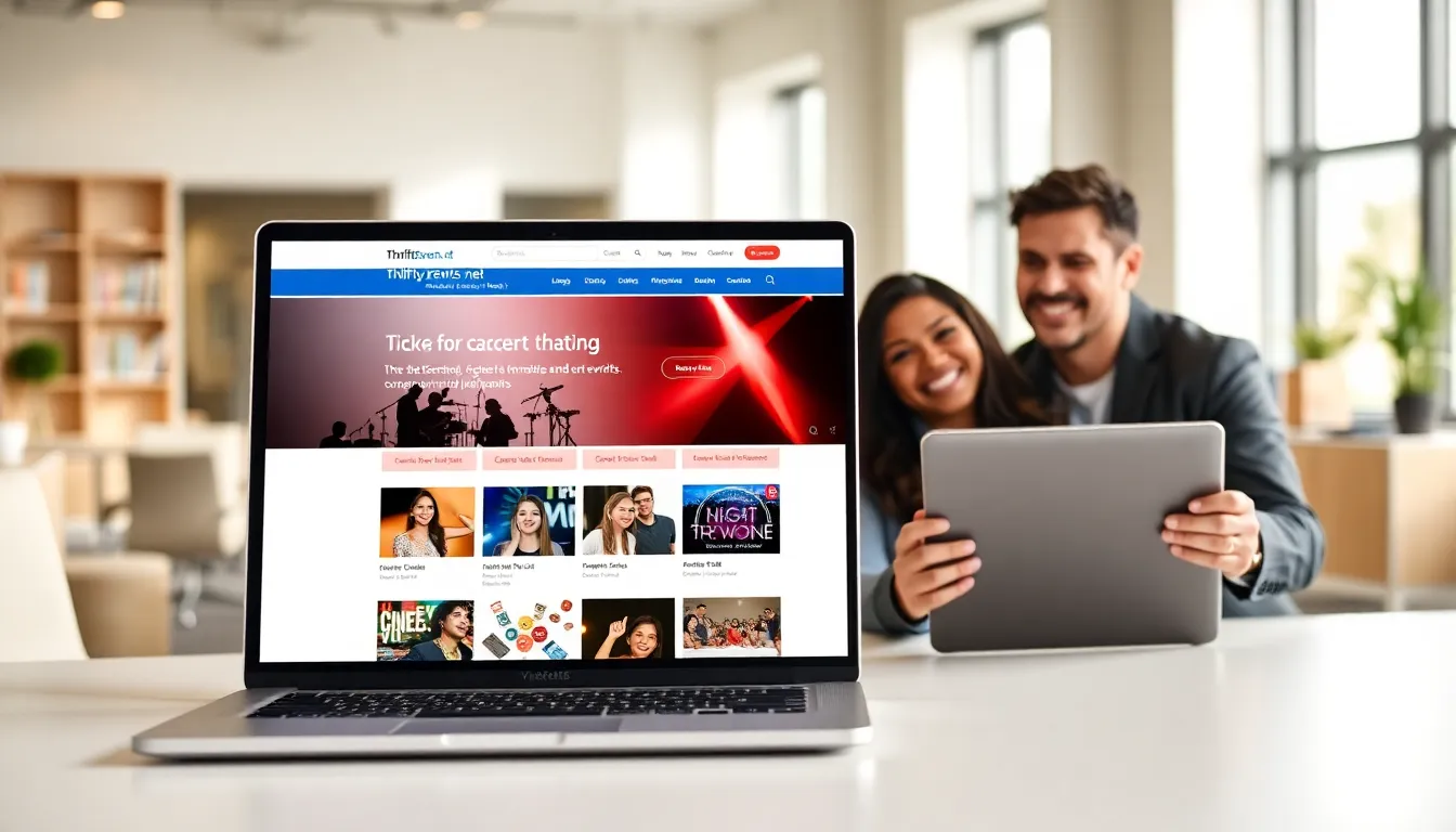 family exploring budget-friendly events on digital devices.