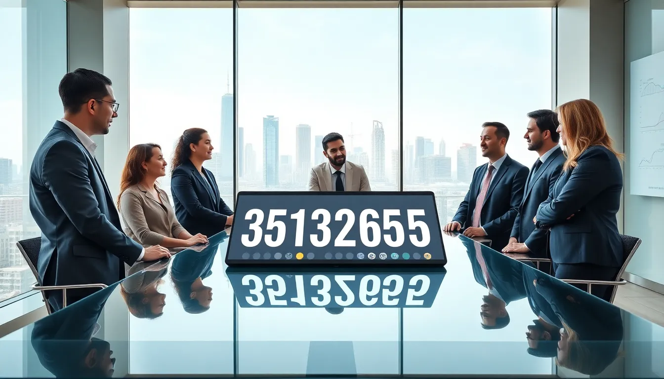 diverse professionals discussing data in a modern office setting.