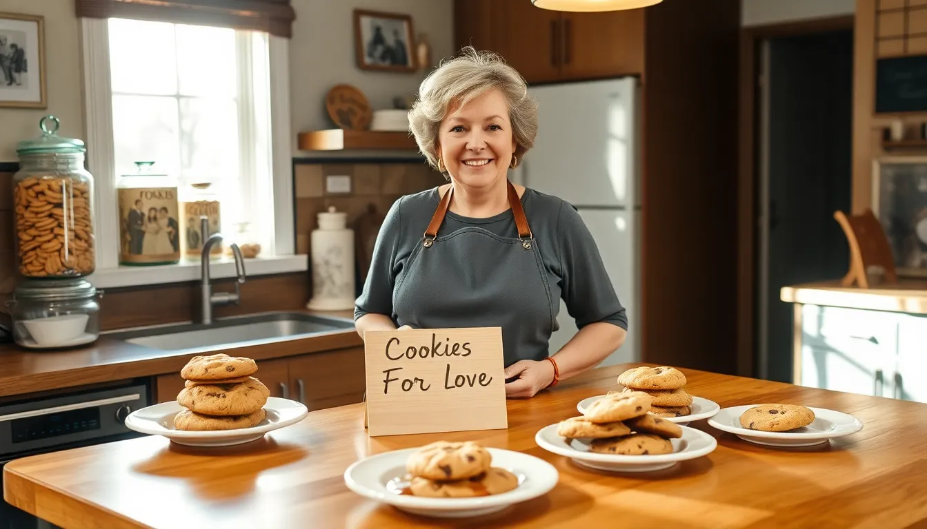 Mary Jackson baking cookies in a warm, inviting kitchen.