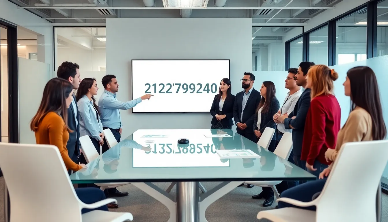 diverse team discussing data identifiers in a modern office.
