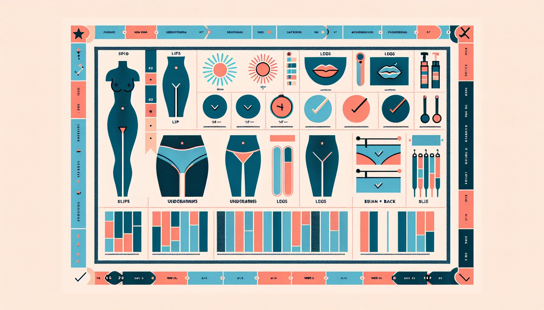chart showing laser hair removal intervals for different body areas