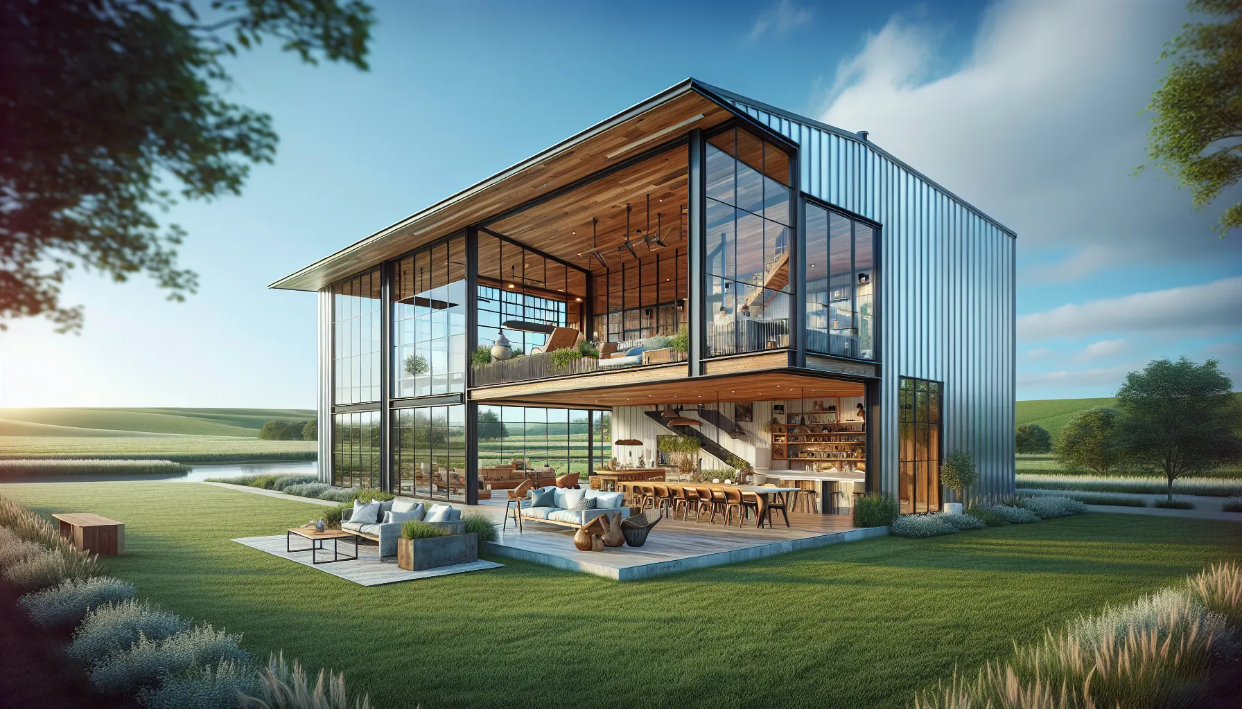 modern barnemium combining barn aesthetics with residential living.