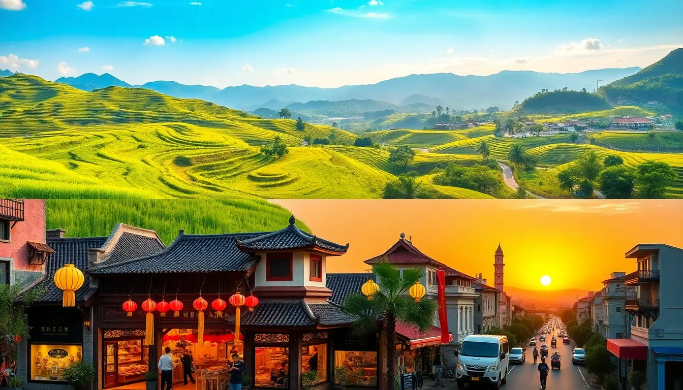 collage of Vietnam's diverse landscapes and cultures throughout the year.