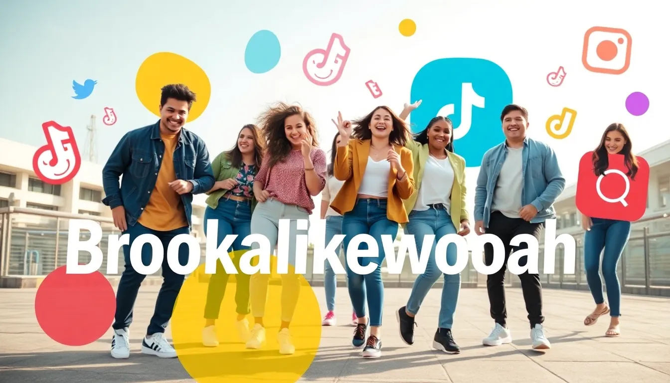 diverse young adults dancing joyfully in a vibrant urban setting.
