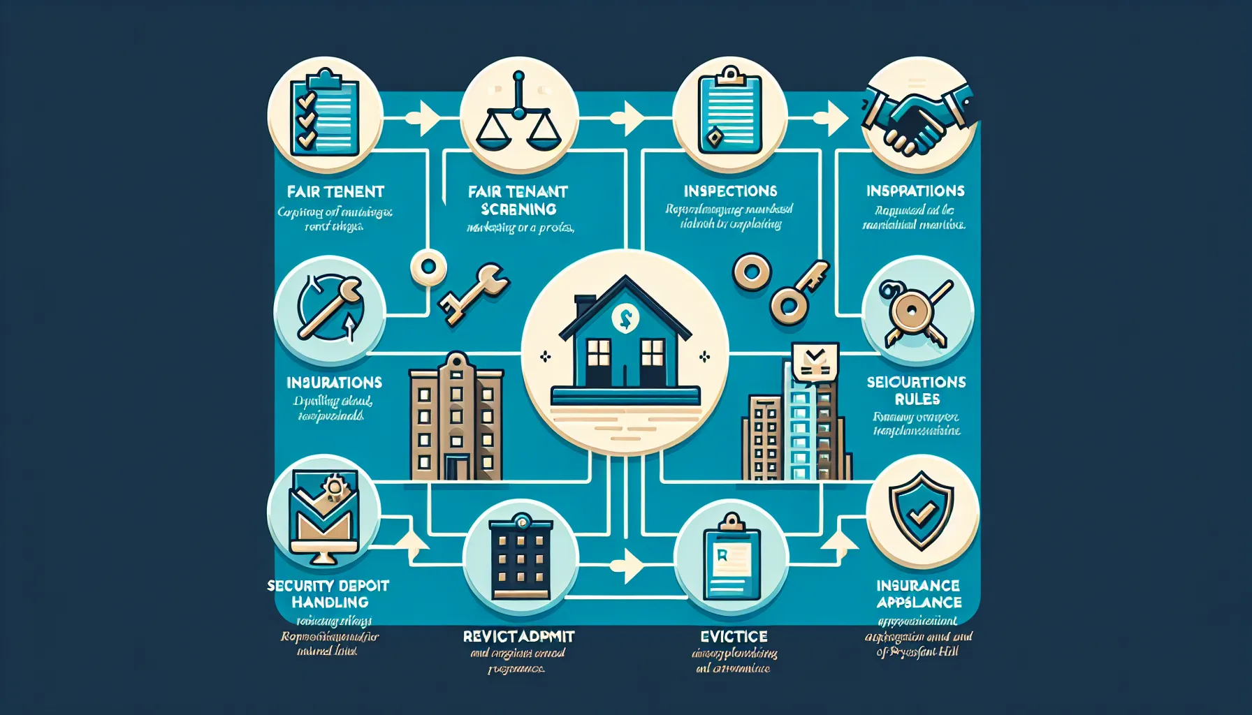 infographic showing steps for legal rental management in Pleasant Hill, California