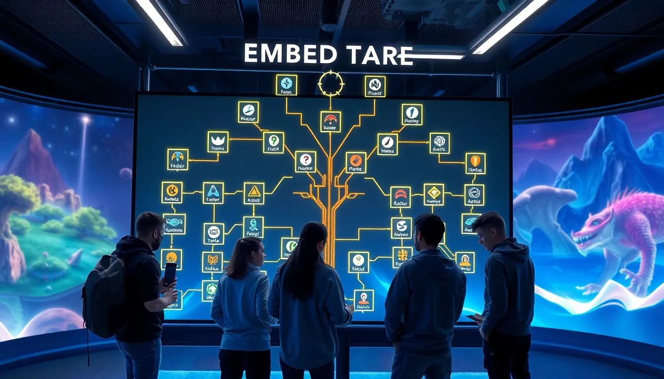 Visual representation of the Embed Tree skill system in Lost Ark.