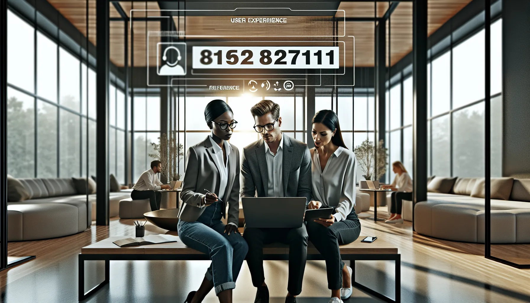 professional team discussing user experiences in a modern office.